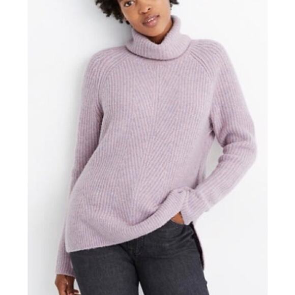 Madewell Lavender Purple Oversized Mercer Turtleneck Sweater Slouchy Wool Blend - Picture 7 of 7